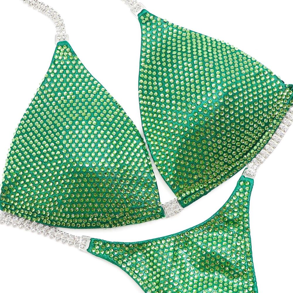 Competition Bikini. Peridot Pop Pro. Hologram Kelly. Medium Molded/Pro.